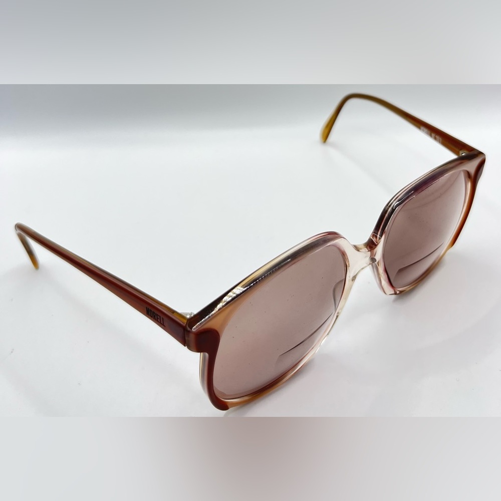 Vintage Norell 302 Brown Gray Oval Sunglasses Frames Only